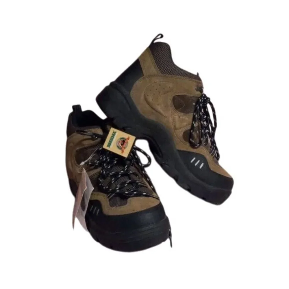 Brahma Size 9 Cedar Mens Hiking Work Boots Rugged Leather Steel Toe Lace Up NEW